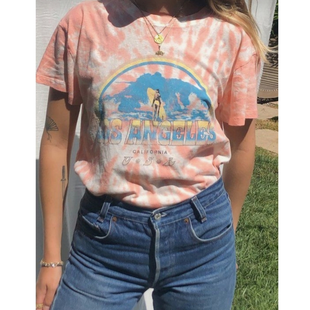 LACAUSA VINTAGE KAI TEE IN GUAVA SWIRL TSHIRT